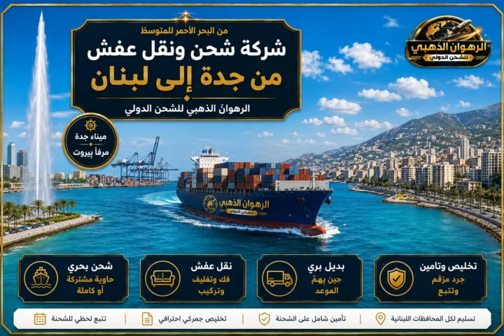 سفينة حاويات بين واجهة جدة البحرية وواجهة بيروت على المتوسط