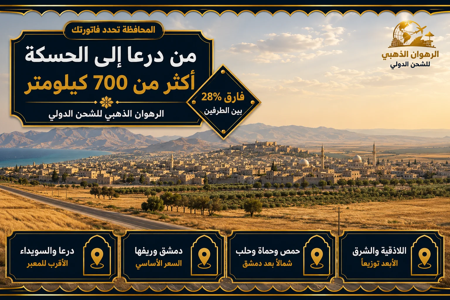 المحافظات السورية والمسافات بينها تضاريس سورية متنوعة من السهول الجنوبية إلى الجبال الساحلية