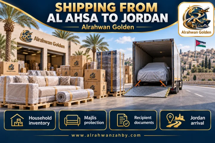 SHIPPING FROM AL AHSA TO JORDAN — Alrahwan Golden