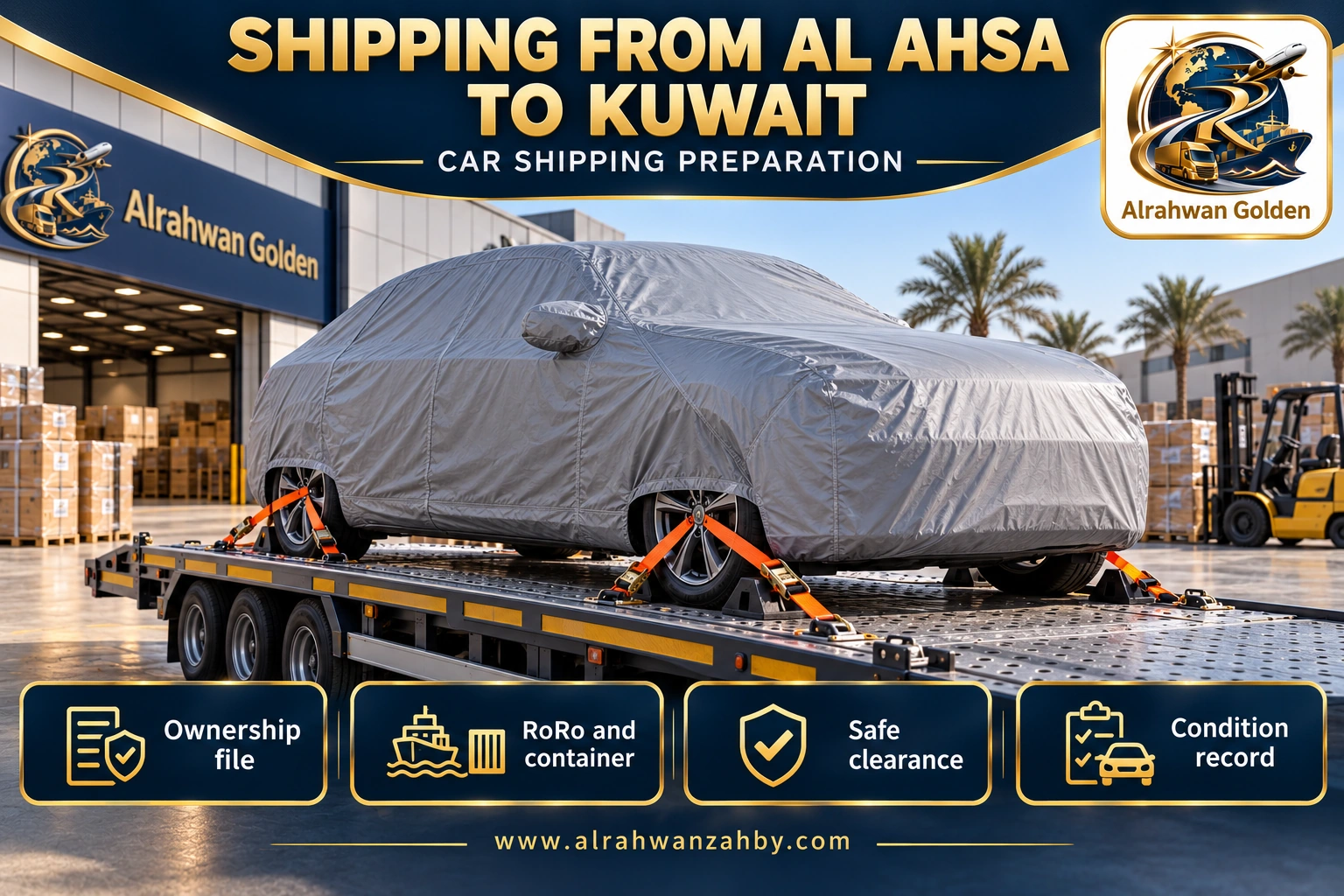SHIPPING FROM AL AHSA TO KUWAIT — CAR SHIPPING PREPARATION