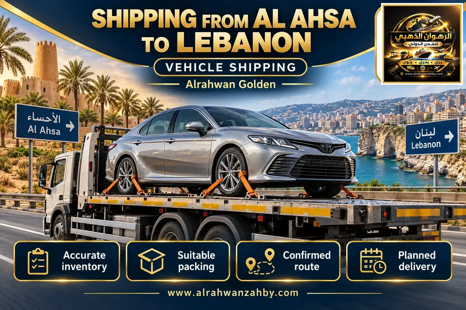 Shipping From Al Ahsa To Lebanon — Vehicle Shipping
