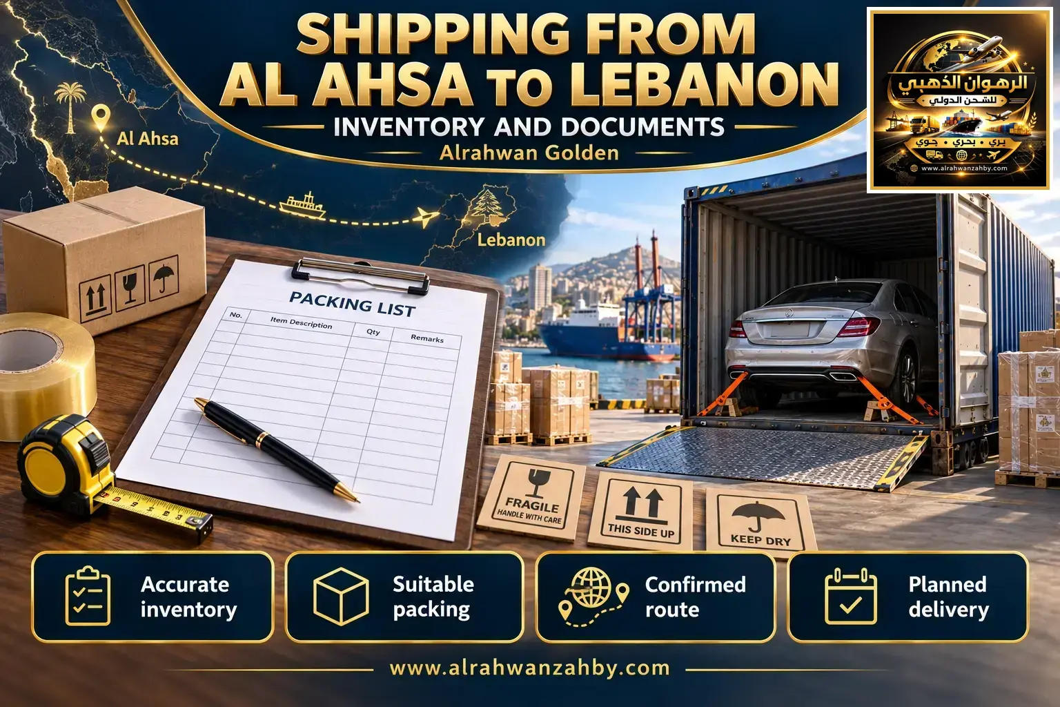 Shipping From Al Ahsa To Lebanon — Inventory And Documents