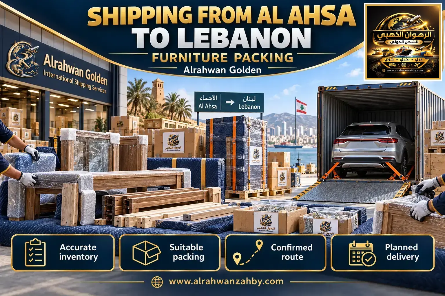Shipping From Al Ahsa To Lebanon — Furniture Packing