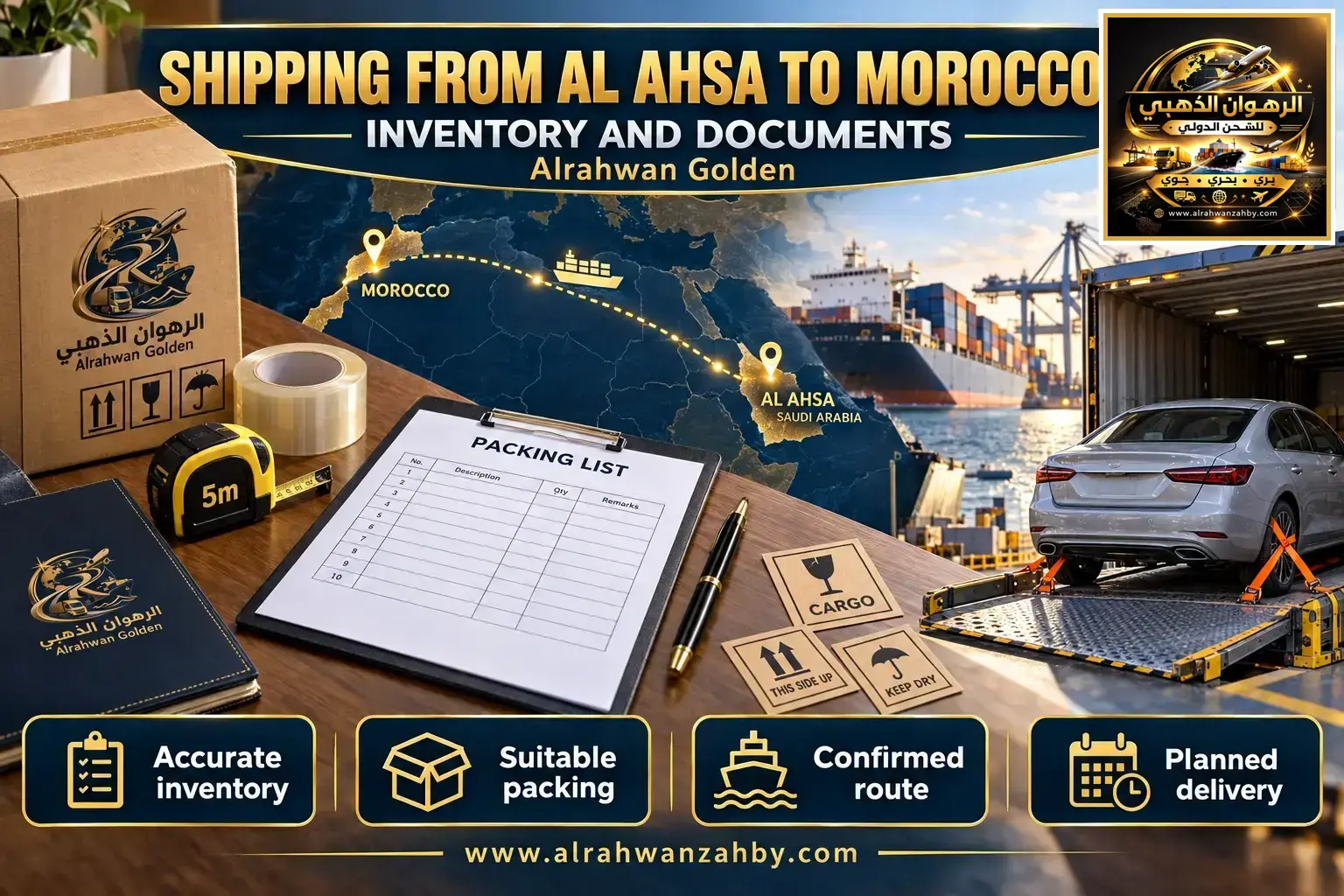 Shipping From Al Ahsa To Morocco — Inventory And Documents