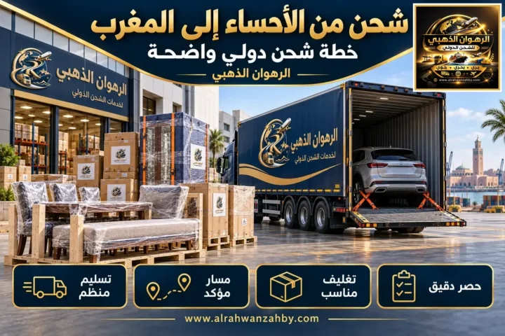 شحن من الأحساء إلى المغرب — خطة شحن دولي واضحة