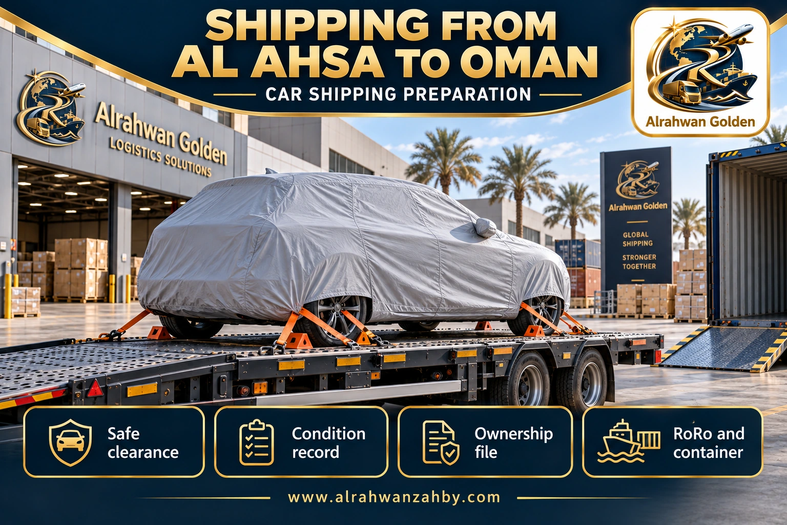 SHIPPING FROM AL AHSA TO OMAN — CAR SHIPPING PREPARATION