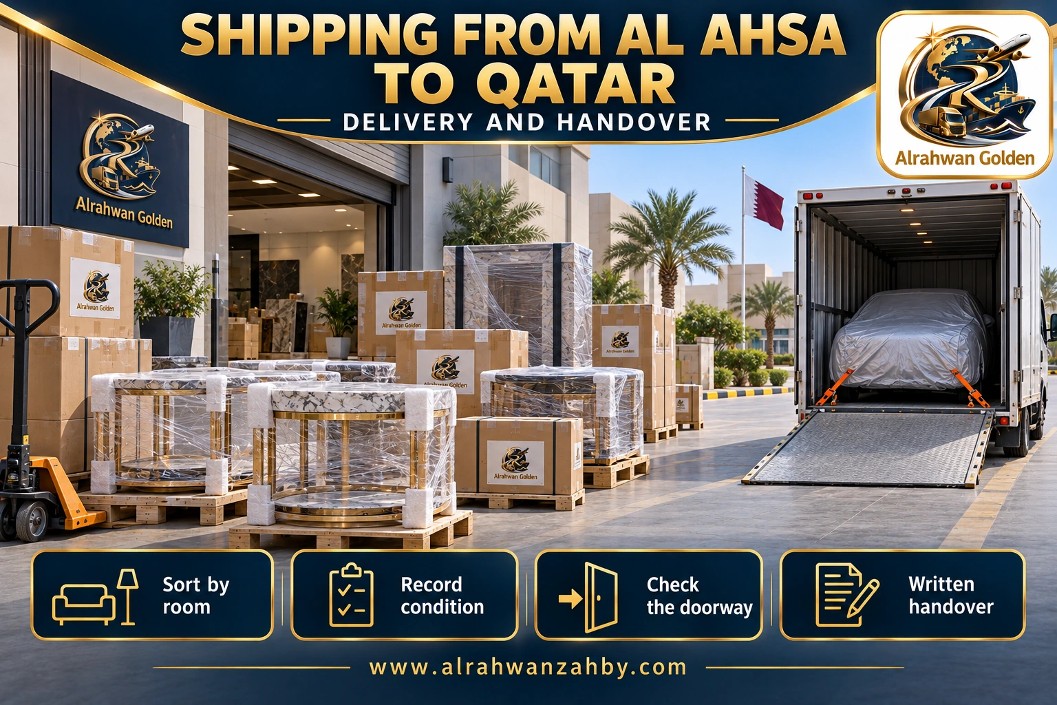 SHIPPING FROM AL AHSA TO QATAR — DELIVERY AND HANDOVER