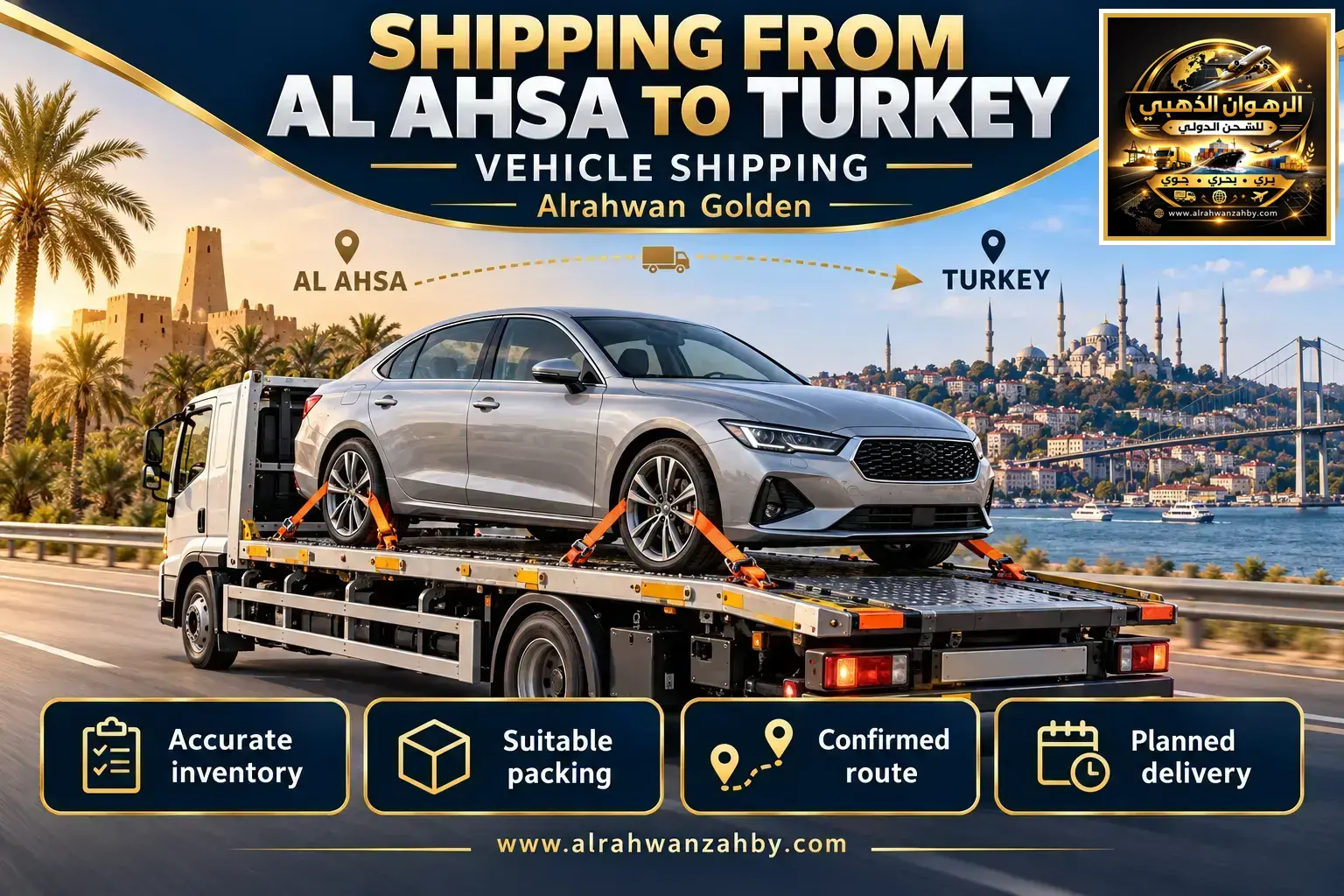 Shipping From Al Ahsa To Turkey — Vehicle Shipping