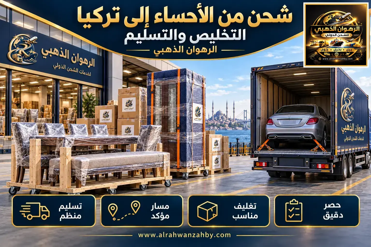 شحن من الأحساء إلى تركيا — التخليص والتسليم