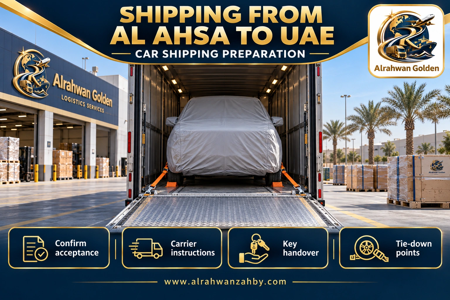 SHIPPING FROM AL AHSA TO UAE — CAR SHIPPING PREPARATION