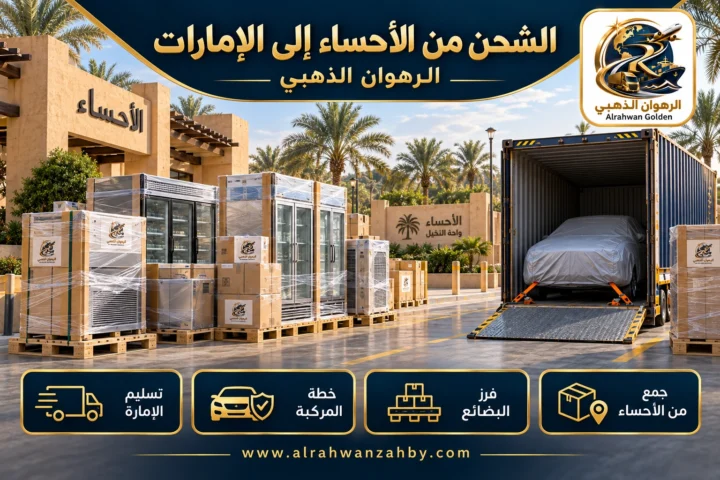 الشحن من الأحساء إلى الإمارات — الرهوان الذهبي