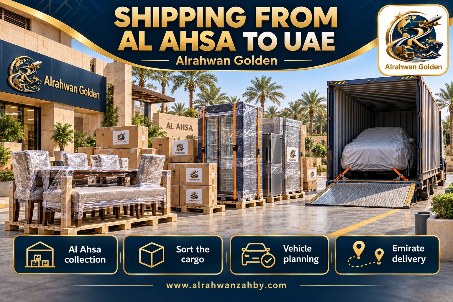 SHIPPING FROM AL AHSA TO UAE — Alrahwan Golden