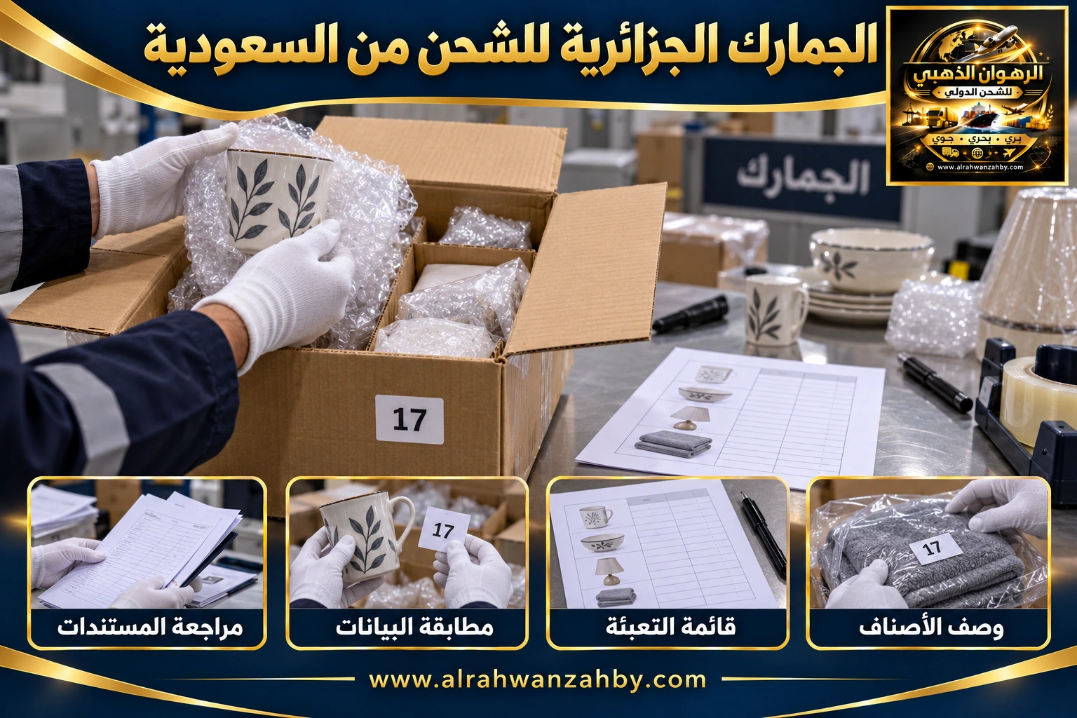 الجمارك الجزائرية للشحن من السعودية — التجهيز والتسليم