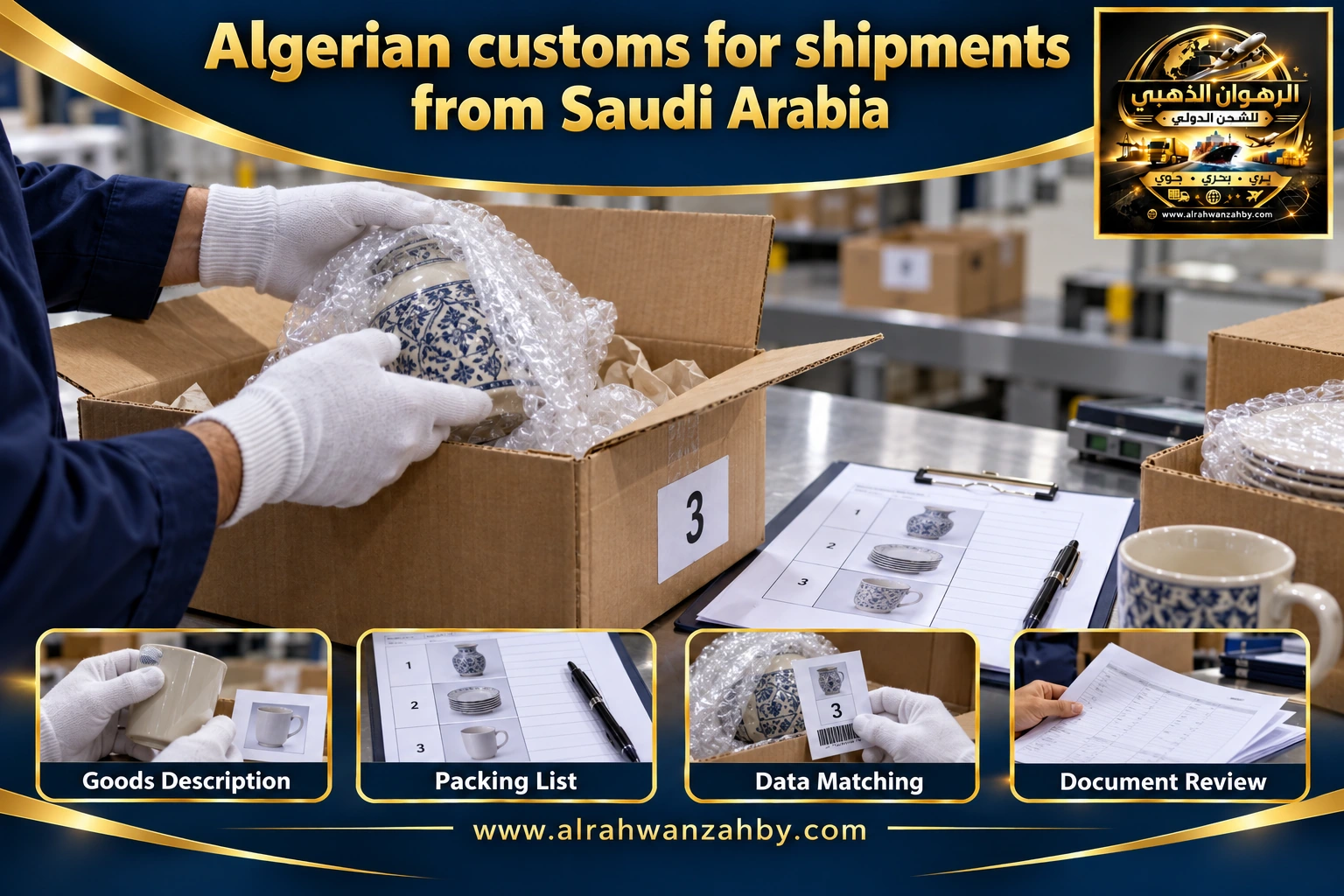 Algerian customs for shipments from Saudi Arabia — preparation and delivery