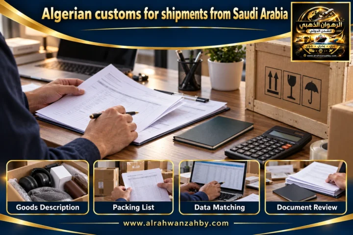 Algerian customs for shipments from Saudi Arabia