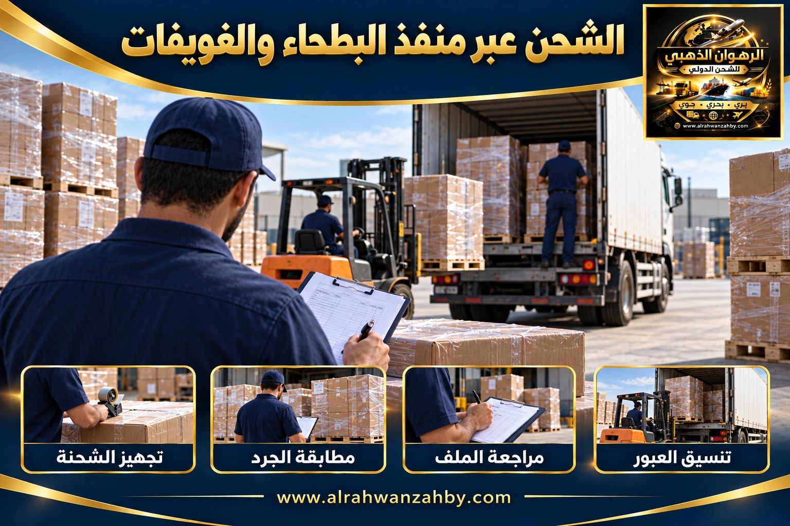 الشحن عبر منفذ البطحاء والغويفات