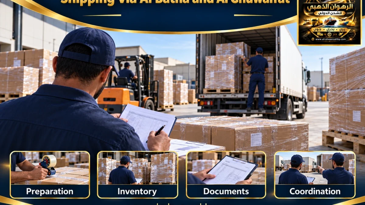 Shipping via Al Batha and Al Ghuwaifat