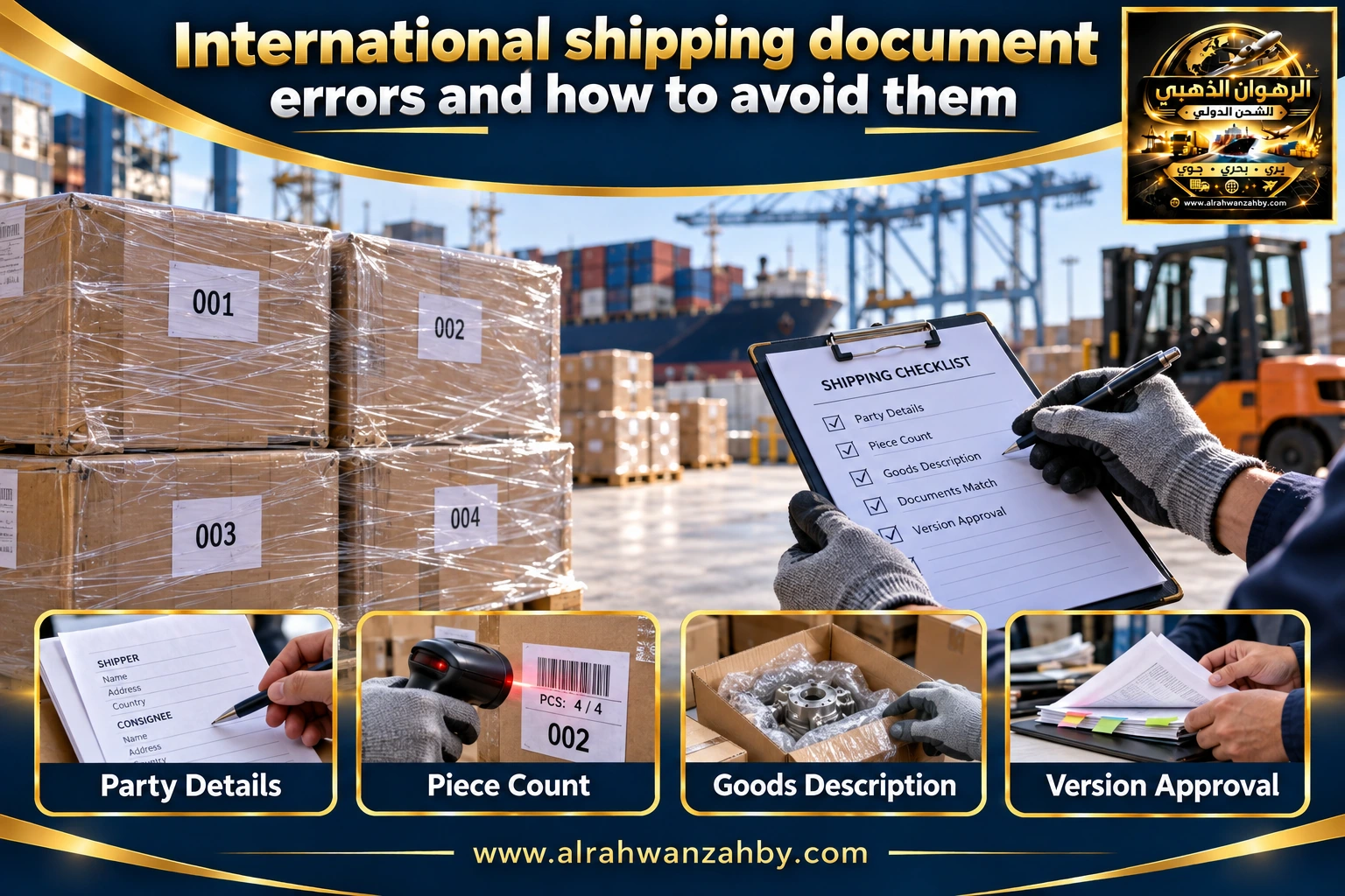 International shipping document errors and how to avoid them — preparation and delivery