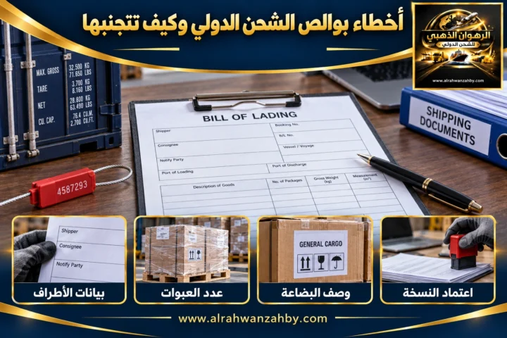 أخطاء بوالص الشحن الدولي وكيف تتجنبها
