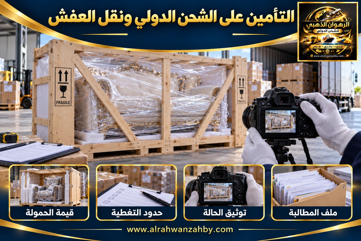التأمين على الشحن الدولي ونقل العفش