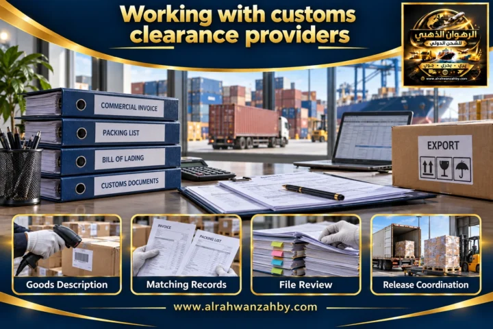 Working with customs clearance providers