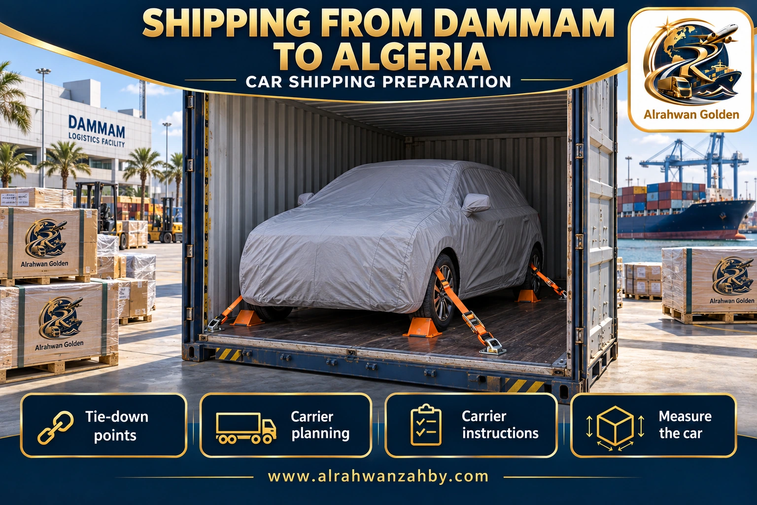 SHIPPING FROM DAMMAM TO ALGERIA — CAR SHIPPING PREPARATION
