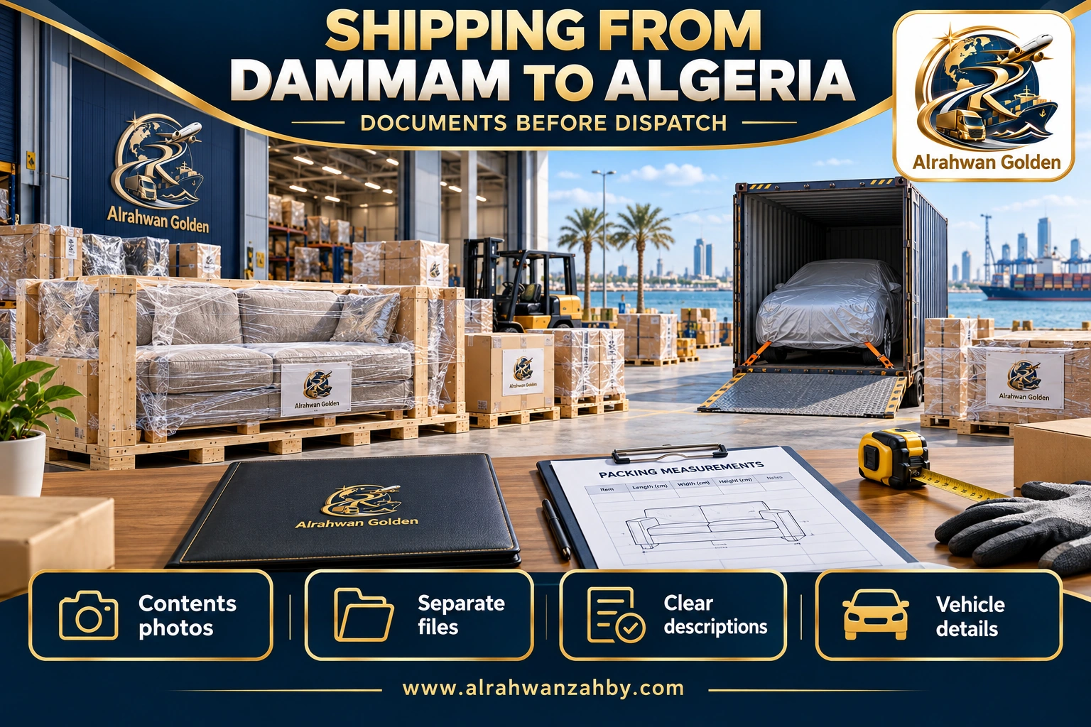 SHIPPING FROM DAMMAM TO ALGERIA — DOCUMENTS BEFORE DISPATCH