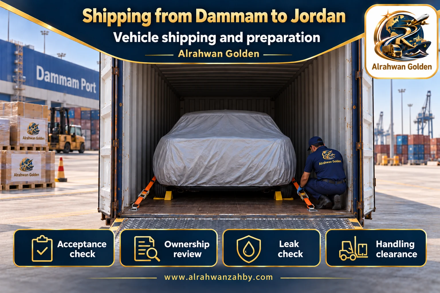 Vehicle shipping and preparation — Shipping from Dammam to Jordan