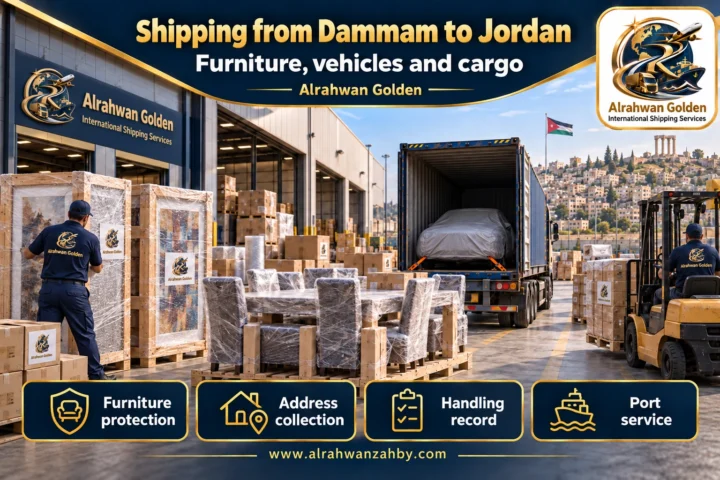 Furniture, vehicles and cargo — Shipping from Dammam to Jordan