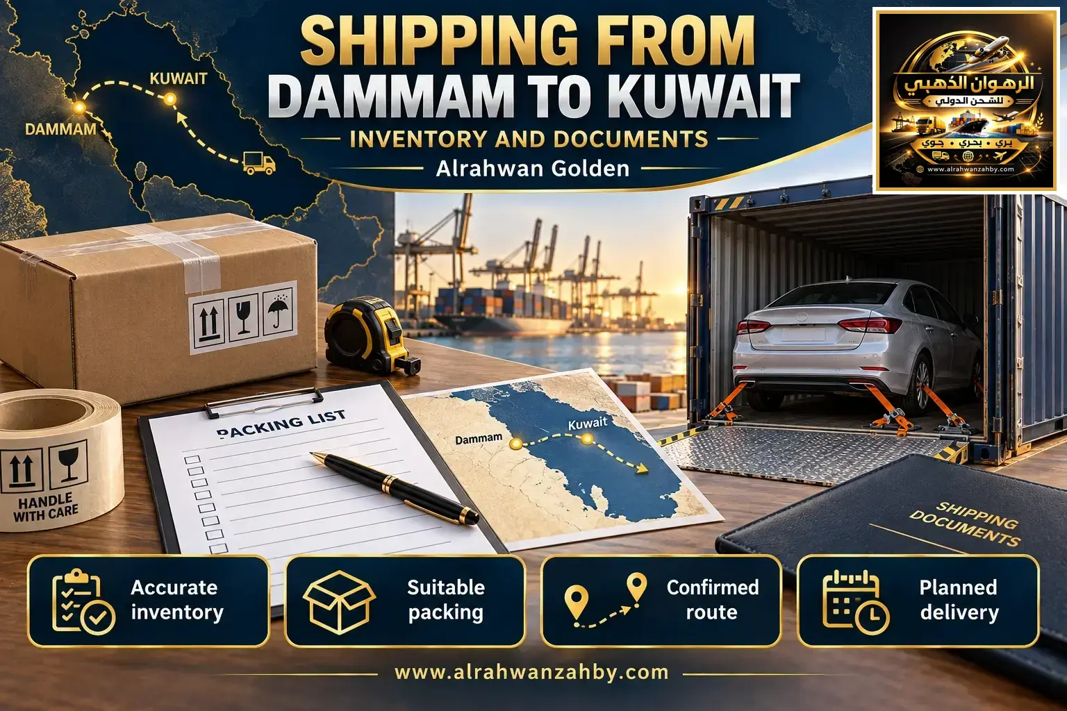 Shipping From Dammam To Kuwait — Inventory And Documents