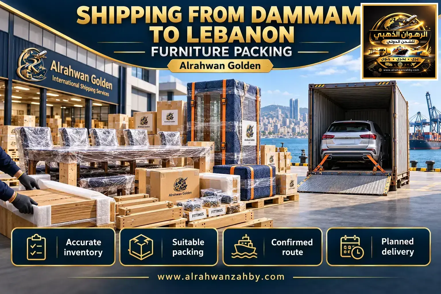 Shipping From Dammam To Lebanon — Furniture Packing
