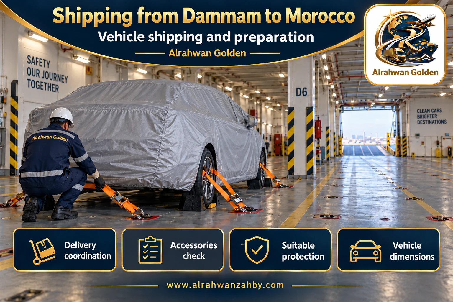 Vehicle shipping and preparation — Shipping from Dammam to Morocco