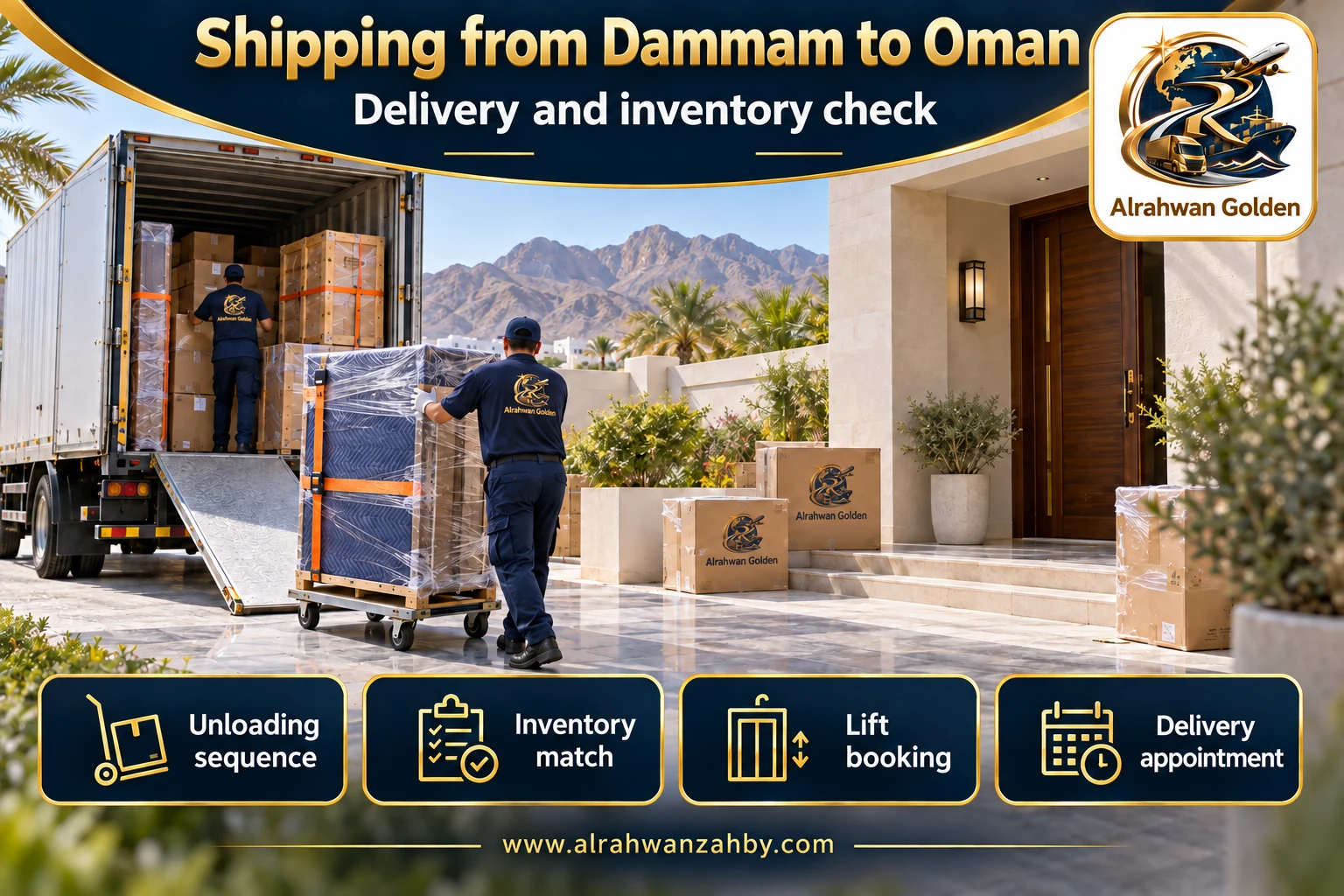 Shipment documents and arrival plan — Shipping from Dammam to Oman