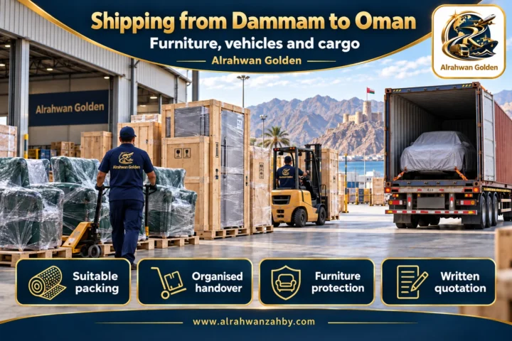 Furniture, vehicles and cargo — Shipping from Dammam to Oman