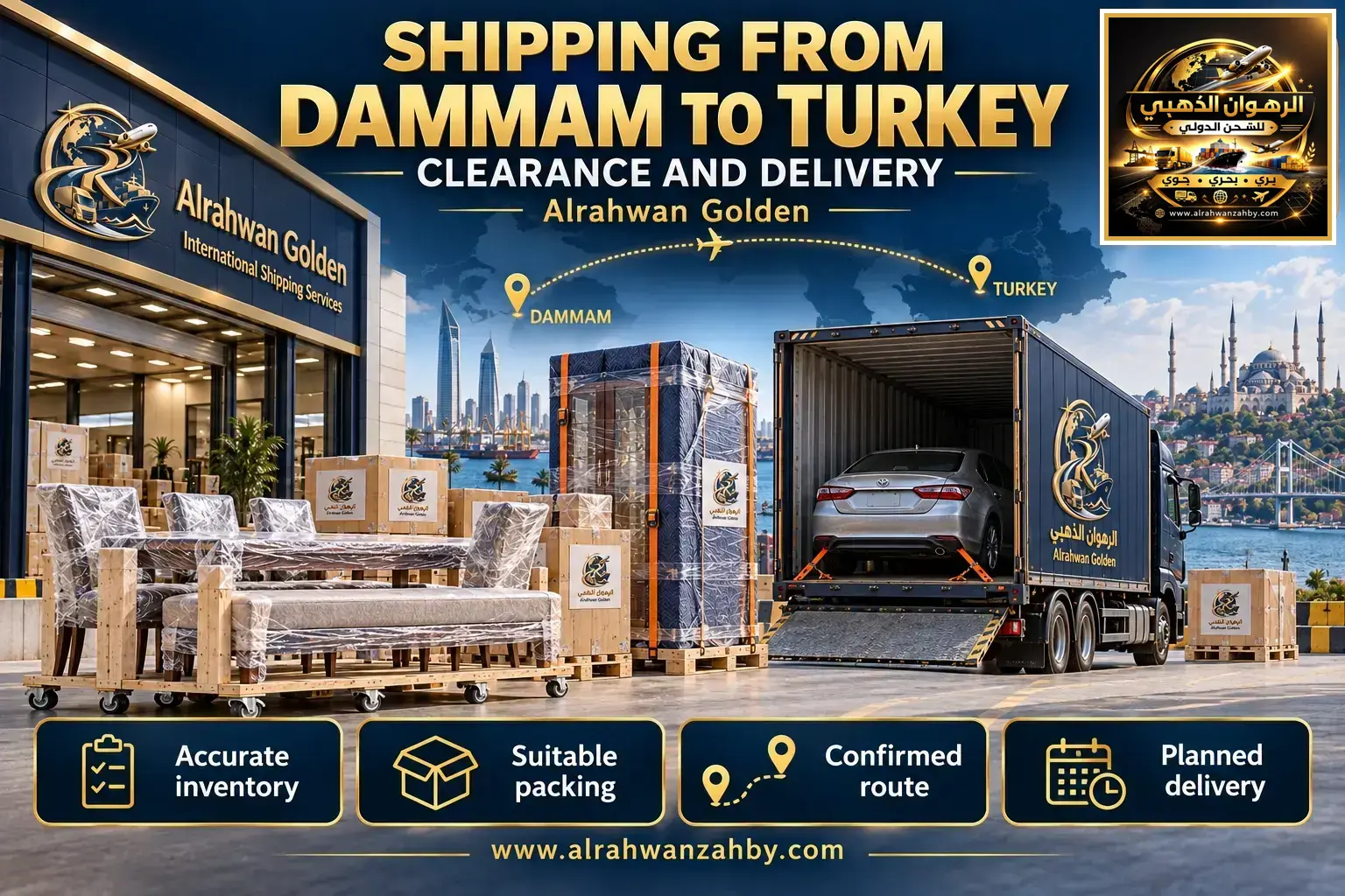 Shipping From Dammam To Turkey — Clearance And Delivery