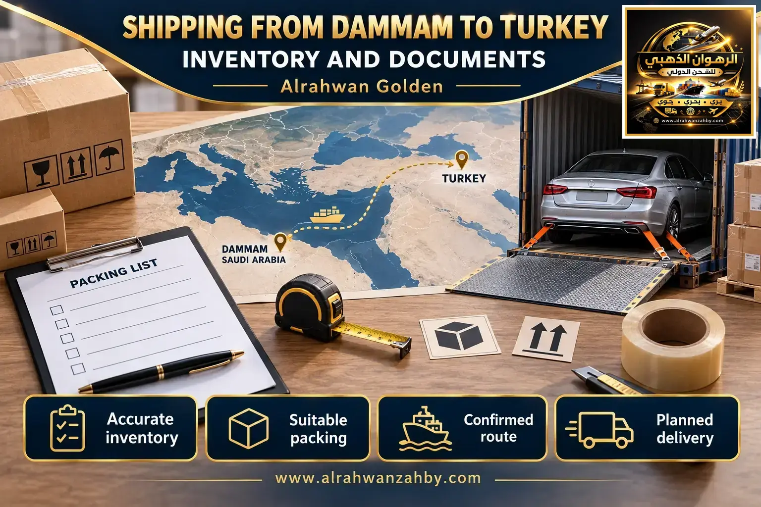 Shipping From Dammam To Turkey — Inventory And Documents