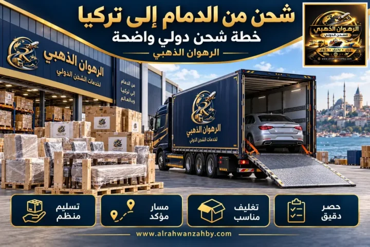 شحن من الدمام إلى تركيا — خطة شحن دولي واضحة