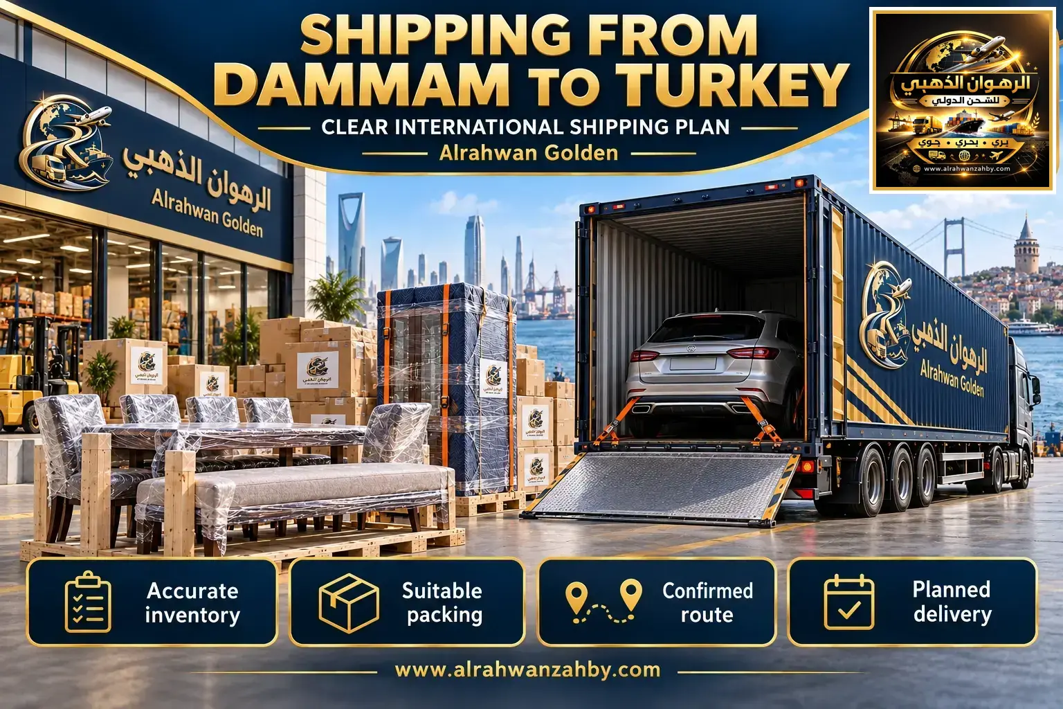 Shipping From Dammam To Turkey — Clear International Shipping Plan