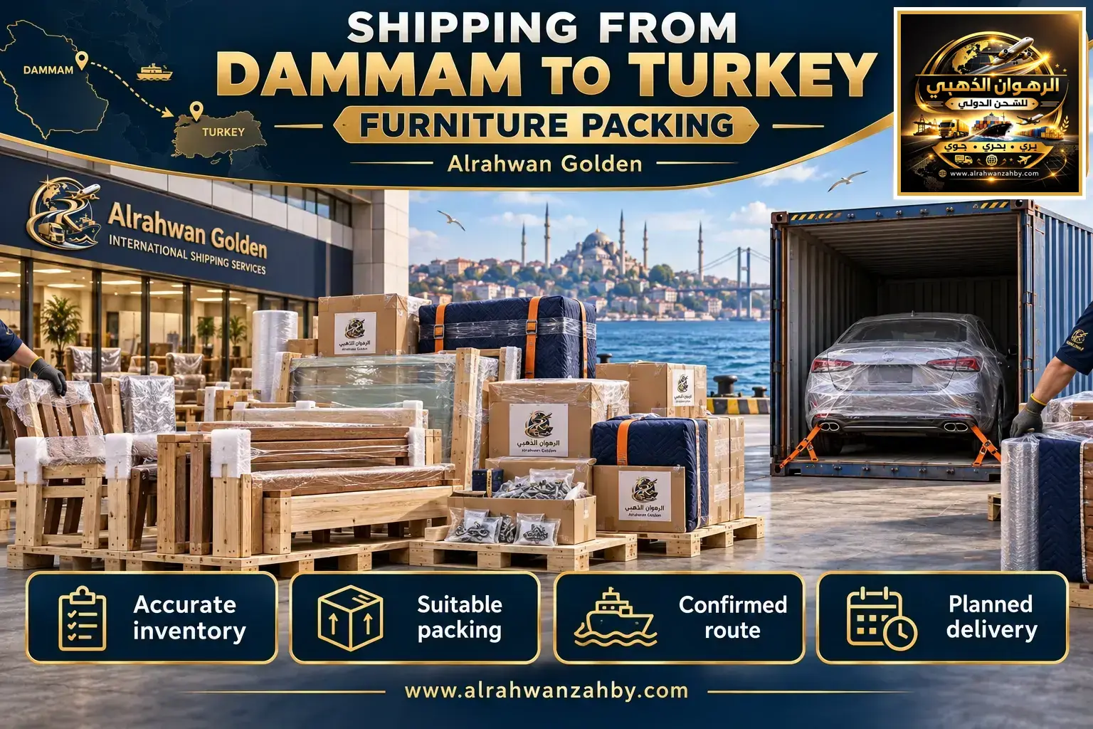 Shipping From Dammam To Turkey — Furniture Packing