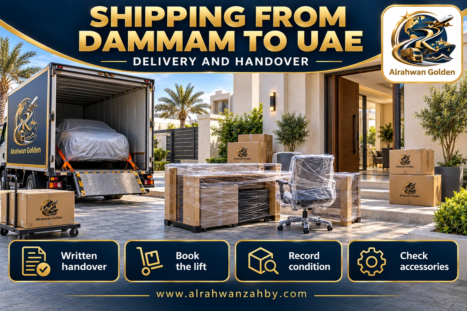 SHIPPING FROM DAMMAM TO UAE — DELIVERY AND HANDOVER