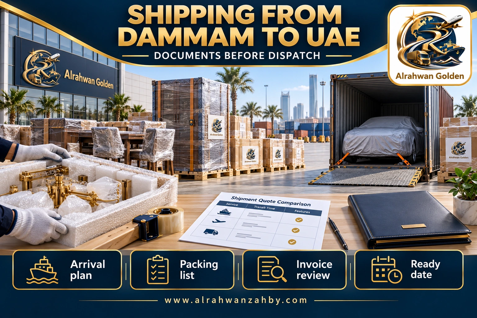 SHIPPING FROM DAMMAM TO UAE — DOCUMENTS BEFORE DISPATCH