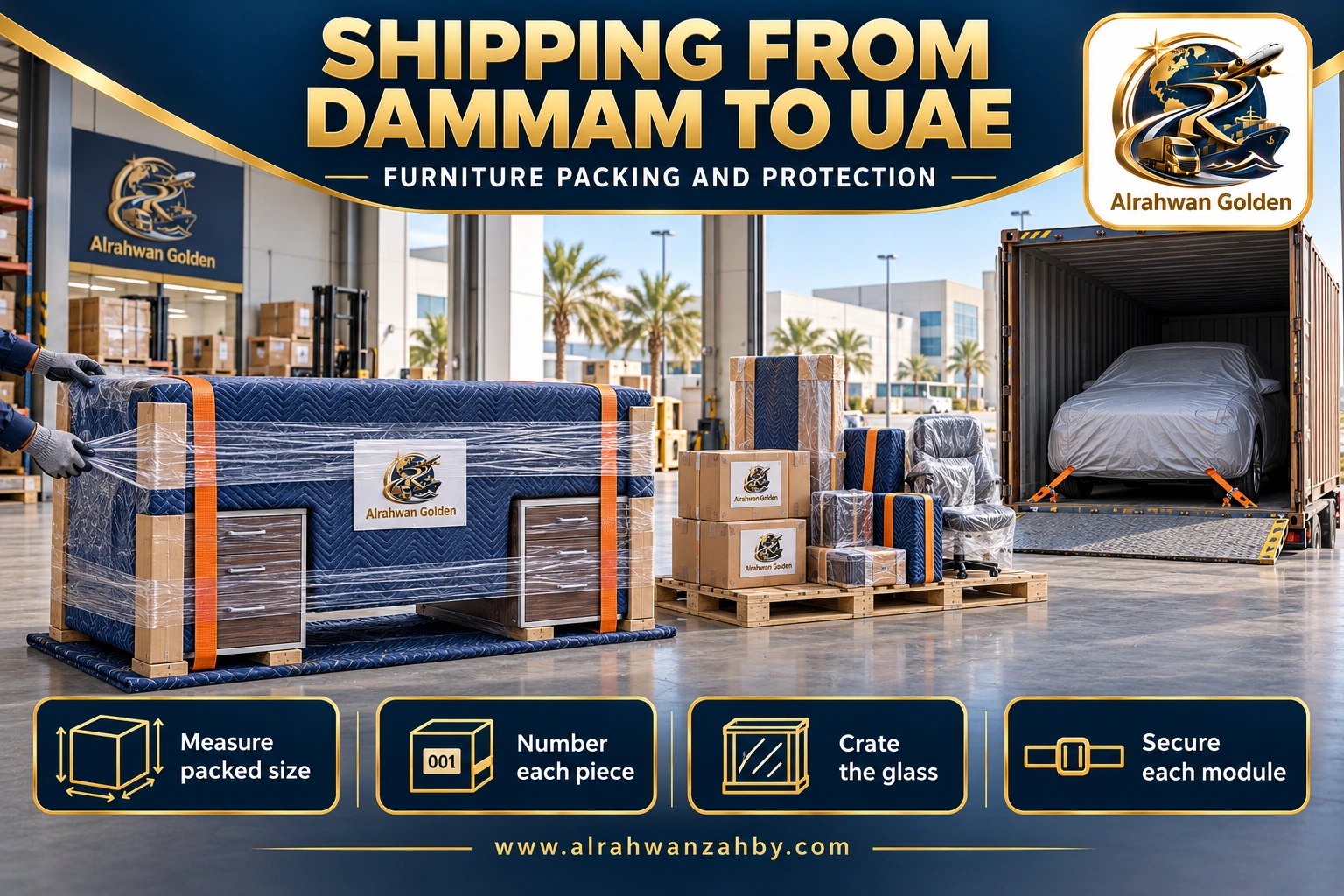 SHIPPING FROM DAMMAM TO UAE — FURNITURE PACKING AND PROTECTION