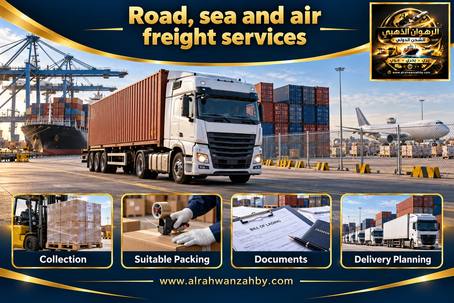 Road, sea and air freight services