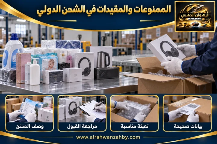 الممنوعات والمقيدات في الشحن الدولي