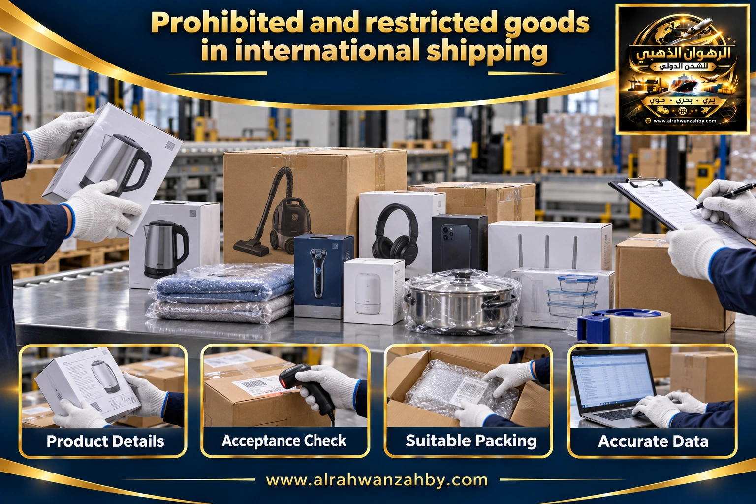 Prohibited and restricted goods in international shipping
