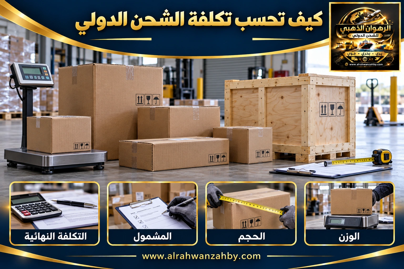 كيف تحسب تكلفة الشحن الدولي — التجهيز والتسليم