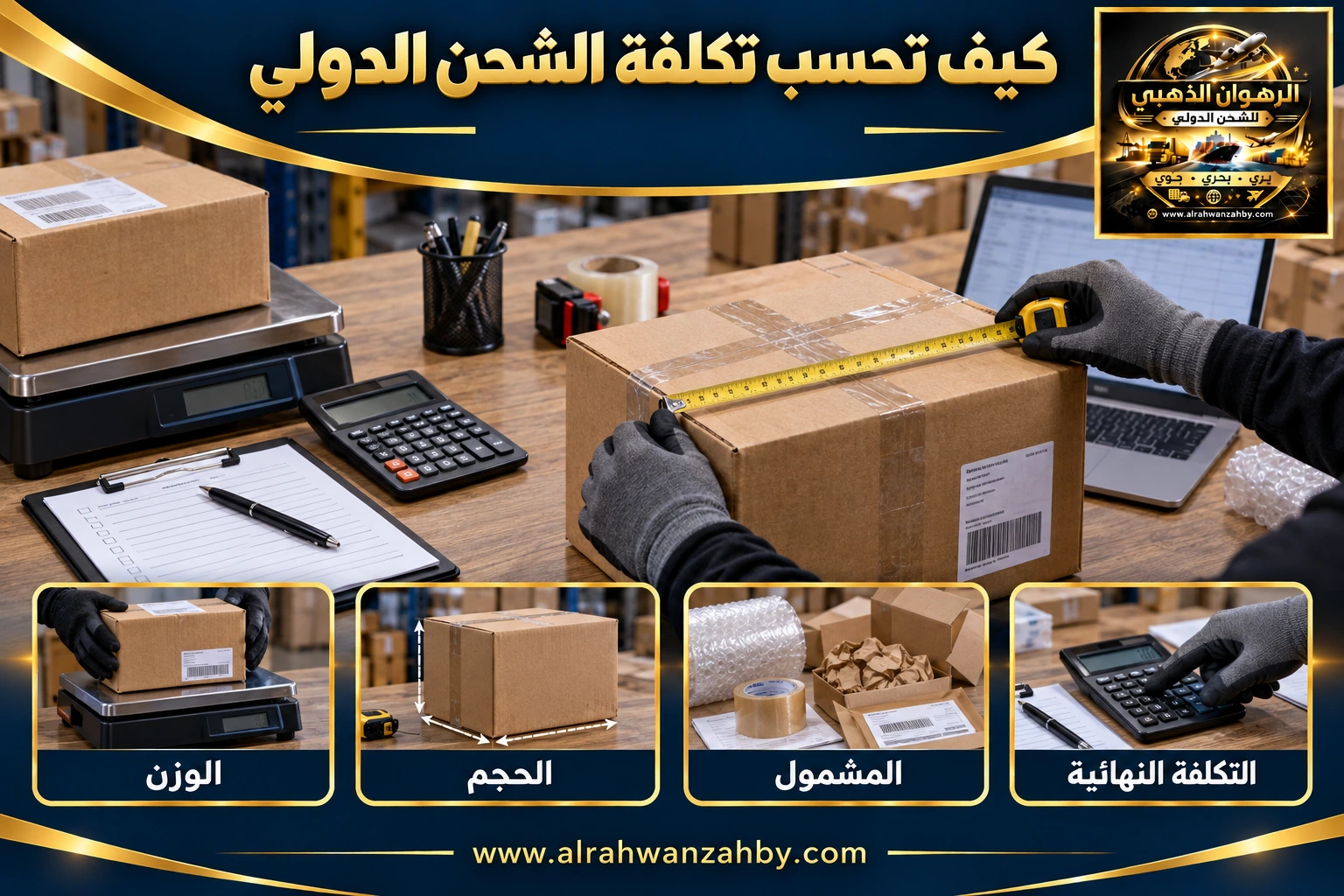 كيف تحسب تكلفة الشحن الدولي