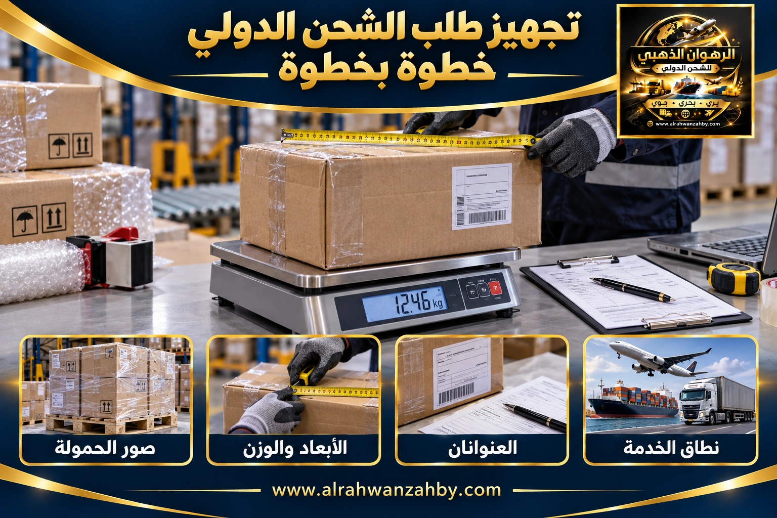 تجهيز طلب الشحن الدولي خطوة بخطوة — التجهيز والتسليم