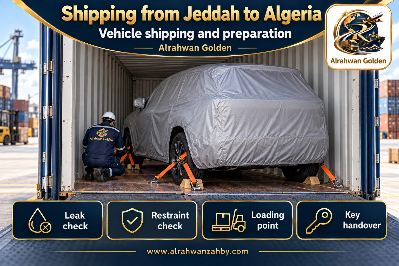 Vehicle shipping and preparation — Shipping from Jeddah to Algeria
