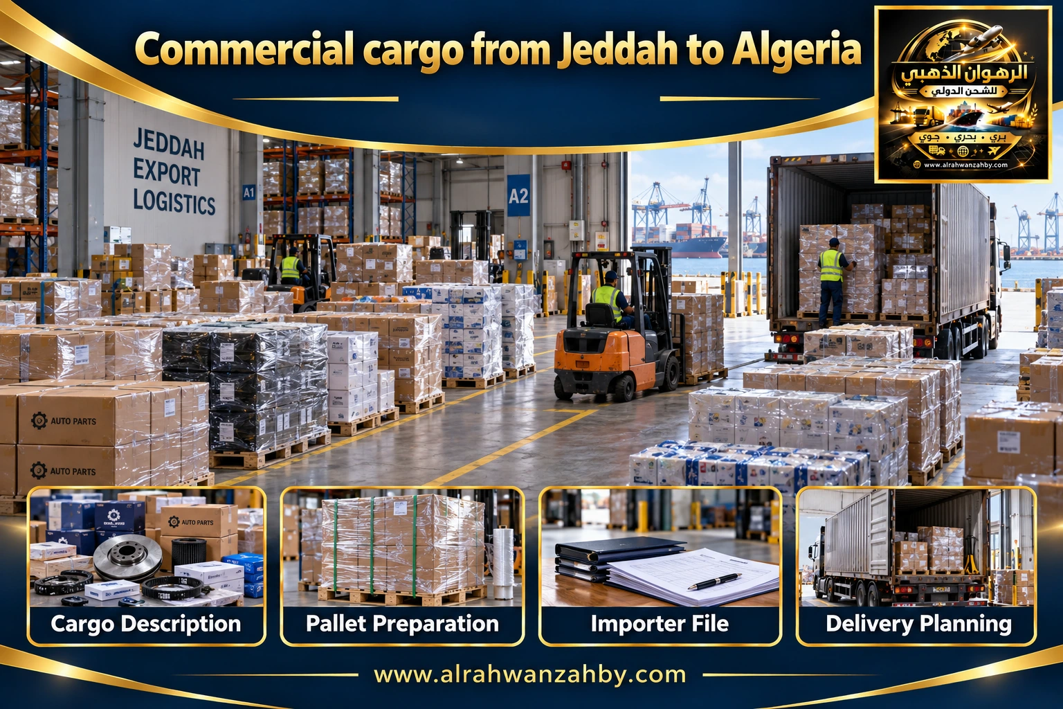 Commercial cargo from Jeddah to Algeria